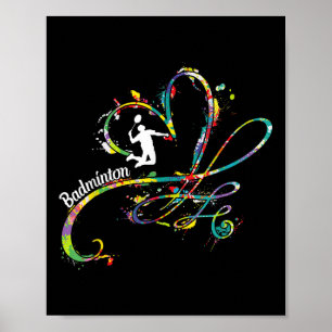 Badminton Game Player Shuttle Player Badminton  Poster