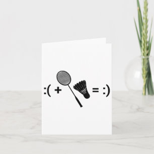 Badminton Game Shuttle Sport Badminton  Card