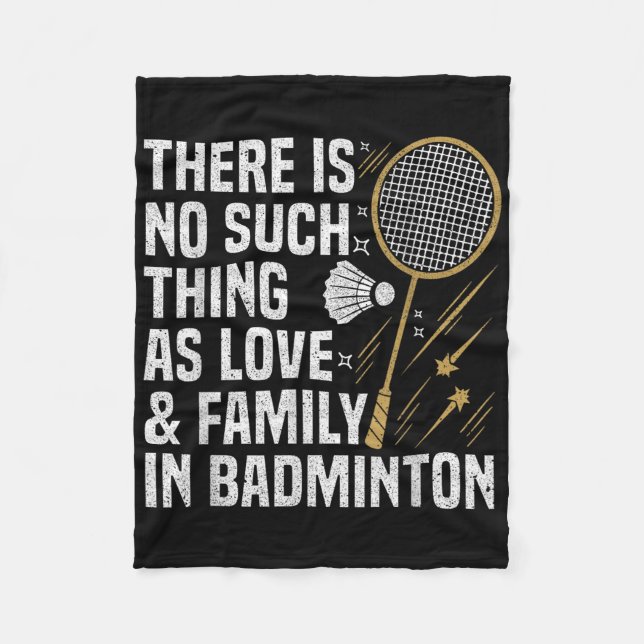Badminton Game Such Thing Shuttle Badminton Player Fleece Blanket (Front)