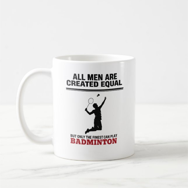 Badminton Gift for Dad Coach Player Coffee Mug (Left)