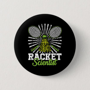 Badminton Gift Shuttle Racket Scientist Badminton  6 Cm Round Badge