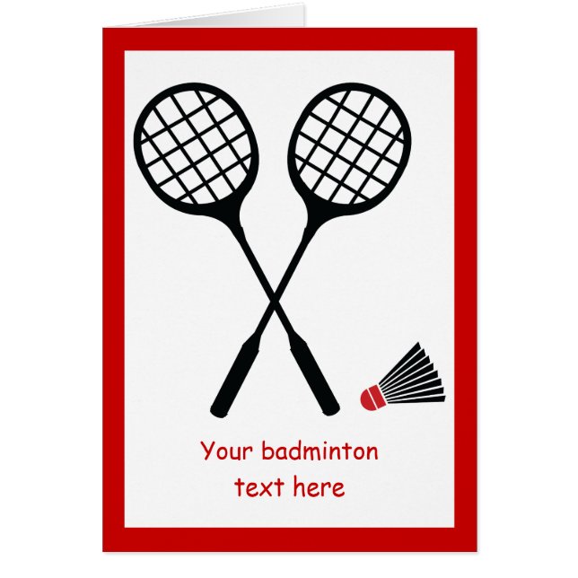 Badminton gifts, racquet and shuttlecock custom (Front)