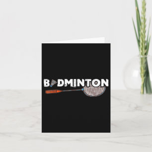 Badminton Gifts With Cute Badminton Racket & S Card
