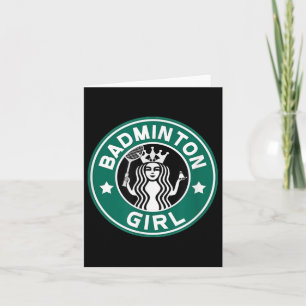 Badminton Girl For Teens On School Team Funny Card