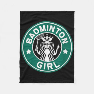 Badminton Girl For Teens On School Team Funny Fleece Blanket