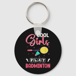 Badminton Girl Shuttle Badminton Lover Key Ring