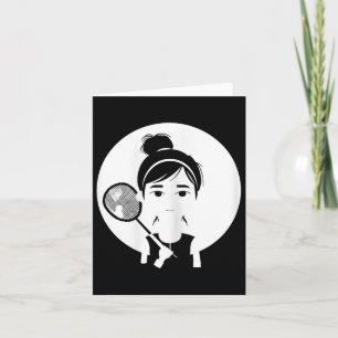 Badminton Girl Shuttle Player For Girls  Card
