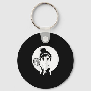 Badminton Girl Shuttle Player For Girls  Key Ring