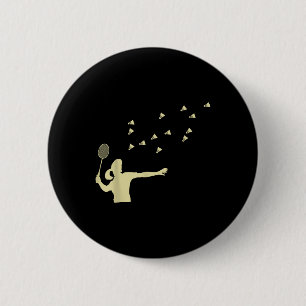 Badminton Girl Shuttle Woman Girl Shuttle Racket 6 Cm Round Badge