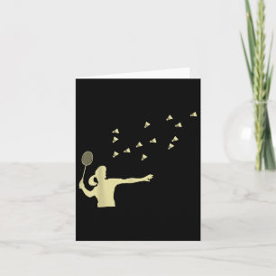 Badminton Girl Shuttle Woman Girl Shuttle Racket  Card