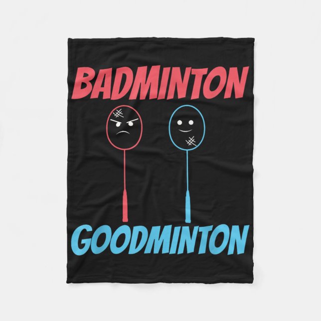 Badminton Goodminton Racket Meme  Fleece Blanket (Front)
