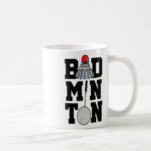 Badminton Graphic Badminton Player Shuttle Sports Coffee Mug