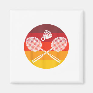 Badminton Graphic Badminton Player Shuttle Sports Magnet
