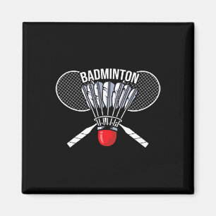 Badminton Graphic Badminton Player Shuttle Sports Magnet
