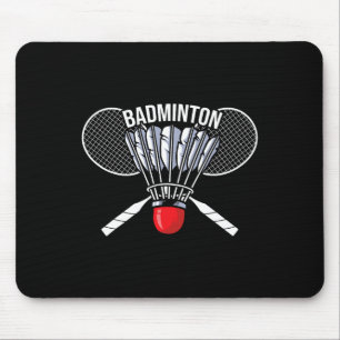 Badminton Graphic Badminton Player Shuttle Sports Mouse Pad