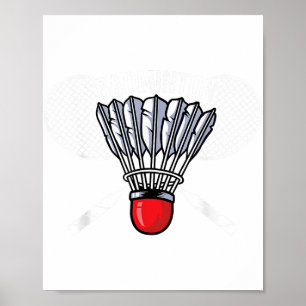 Badminton Graphic Badminton Player Shuttle Sports  Poster