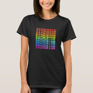 Badminton Graphic Badminton Player Shuttlecock Spo T-Shirt