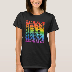 Badminton Graphic Badminton Player Shuttlecock Spo T-Shirt
