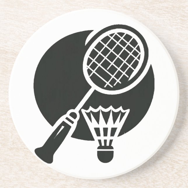 Badminton Graphic Coaster (Front)