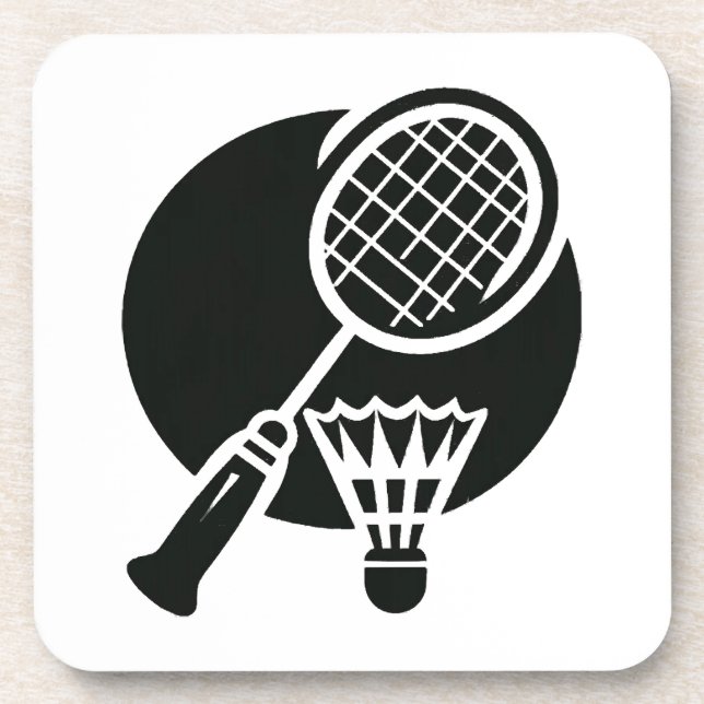 Badminton Graphic Coaster (Front)