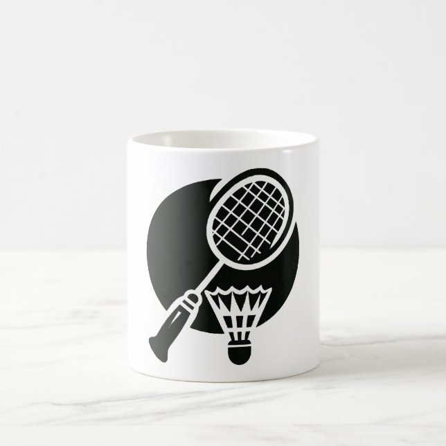Badminton Graphic Coffee Mug (Center)
