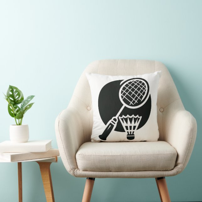 Badminton Graphic Cushion (Chair)
