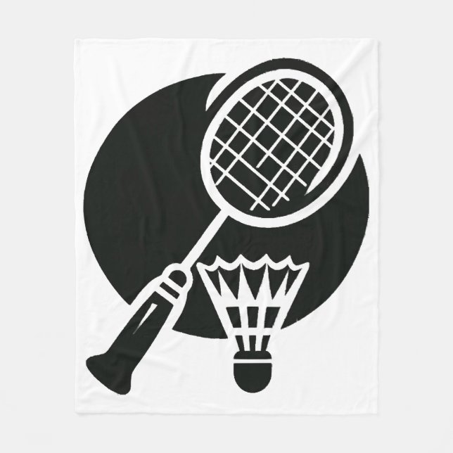 Badminton Graphic Fleece Blanket (Front)