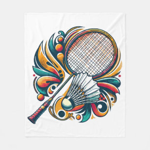 Badminton Graphic Fleece Blanket