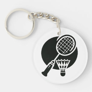 Badminton Graphic Key Ring