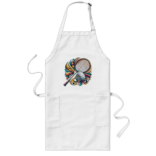Badminton Graphic Long Apron (Front)