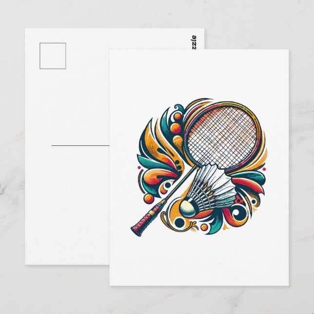 Badminton Graphic Postcard (Front/Back)
