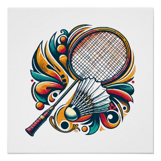 Badminton Graphic Poster (Front)