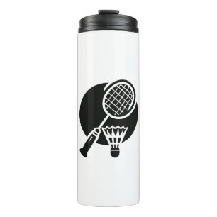 Badminton Graphic Thermal Tumbler