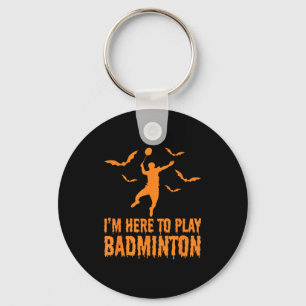 Badminton Halloween Spooky Badminton Key Ring