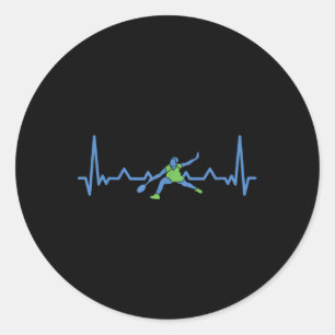 Badminton Heart Rate Heart Rate Classic Round Sticker