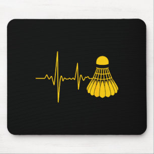 Badminton Heartbeat For Sporty Enthusiasts And Gam Mouse Pad