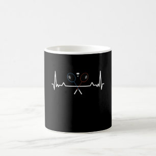Badminton Heartbeat Gift Coffee Mug