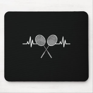 Badminton Heartbeat Sports Enthusiasts Sporty Boys Mouse Pad