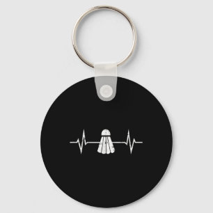 Badminton Heartbeat T Shirt Grunge Gift Player Coa Key Ring