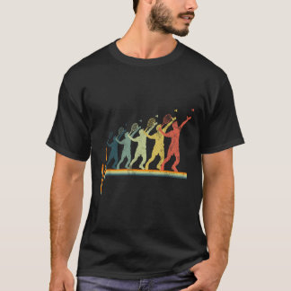Badminton Heartbeat Vintage Retro Gift  T-Shirt