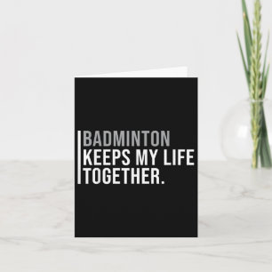Badminton Hobby Badminton Player Quote  Card