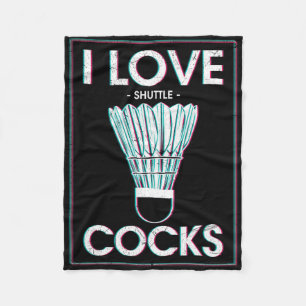 Badminton I Love S Badminton Badminton Player  Fleece Blanket