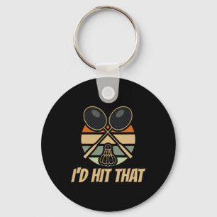 Badminton Id Hit That Retro Key Ring