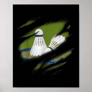 Badminton In Me Design  Poster