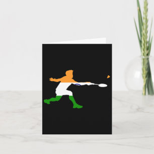 Badminton Indian Flag Racquet Shuttle Men Player Card