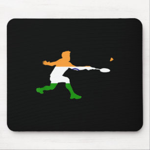 Badminton Indian Flag Racquet Shuttle Men Player  Mouse Pad