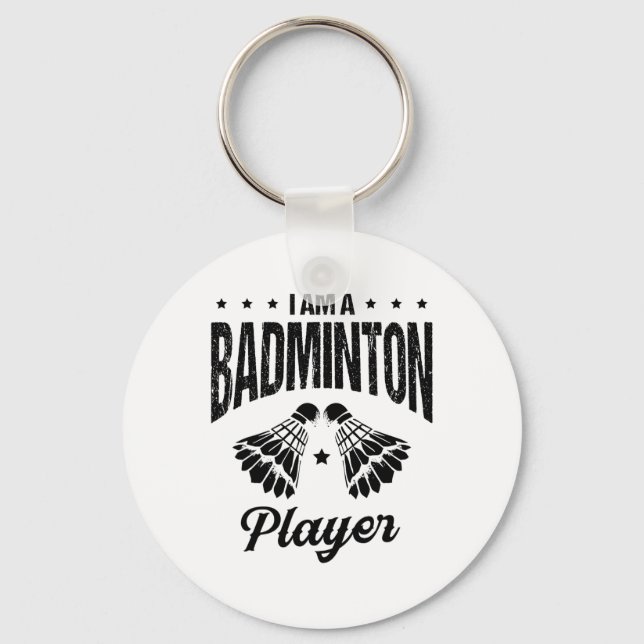 Badminton Is My Life Badminton Player Shuttle  Key Ring (Front)