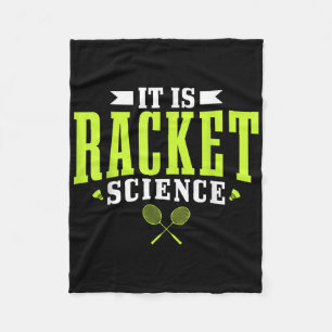 Badminton It Is Racket Science Men Women Funny Fleece Blanket