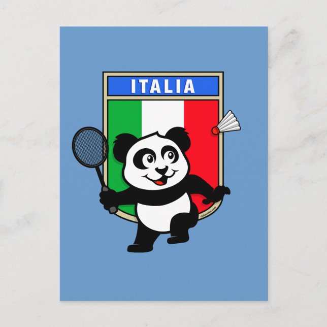 Badminton Italy Panda Postcard (Front)