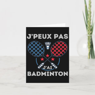 Badminton Jersey Card